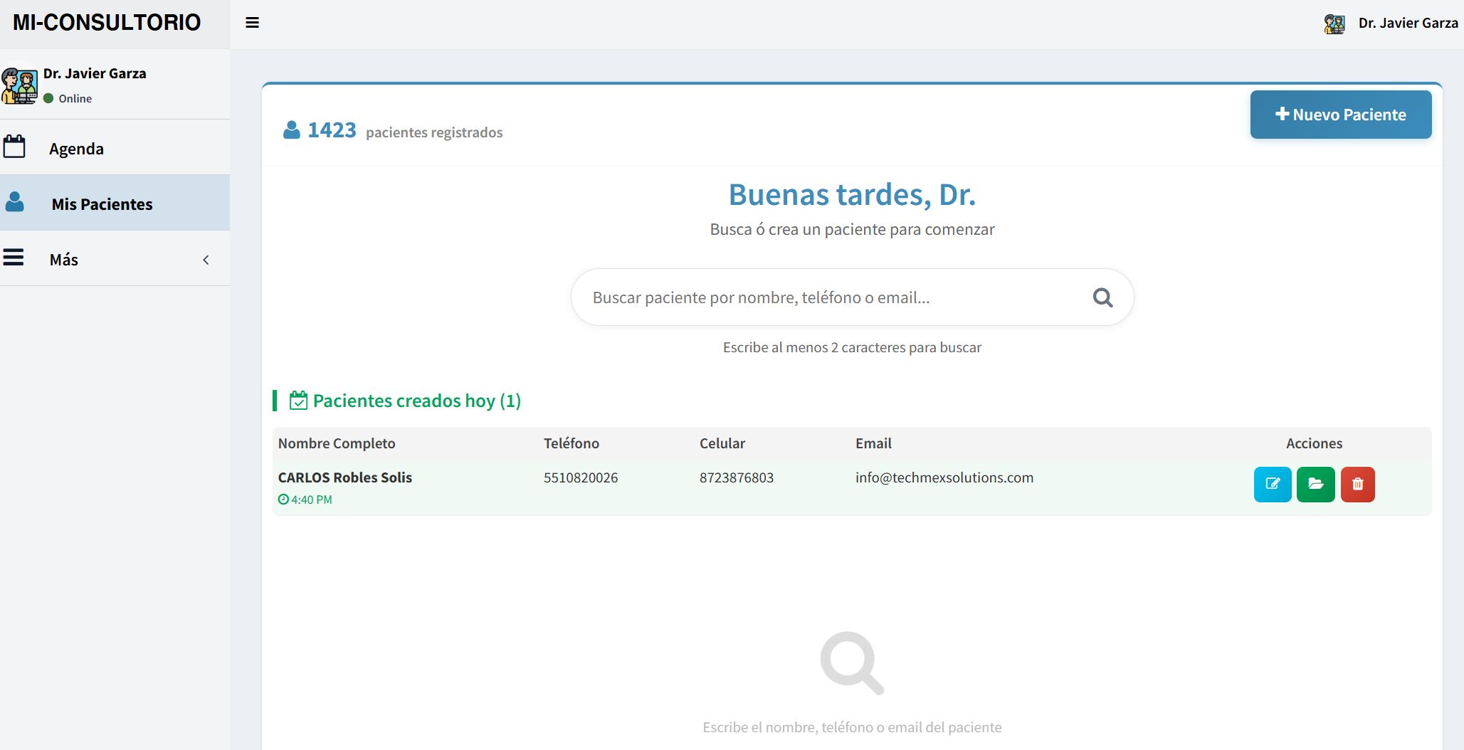 Expediente clínico electrónico para médicos generales en México